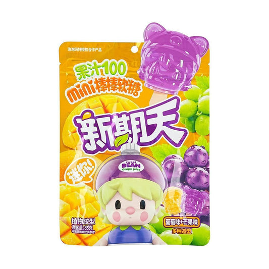 Mini Stick Grape & Mango Jelly Gummy Candy - Bubble Mart, 3 oz*6 - 6 Packs Anime