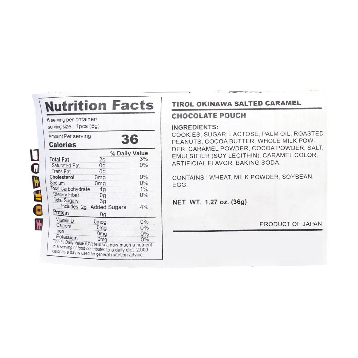 Okinawa Salted Caramel Chocolate Pouch,1.27 oz