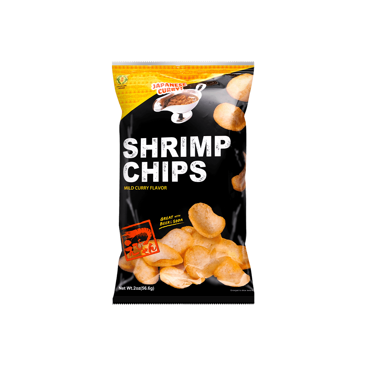 Mild Japanese Curry Flavor Shrimp Chips 2oz