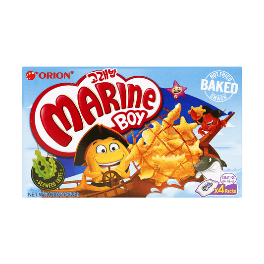 MGoraebab Marine Boy Crunchy Seaweed Flavor Crackers, 4 Packs, 5.64oz