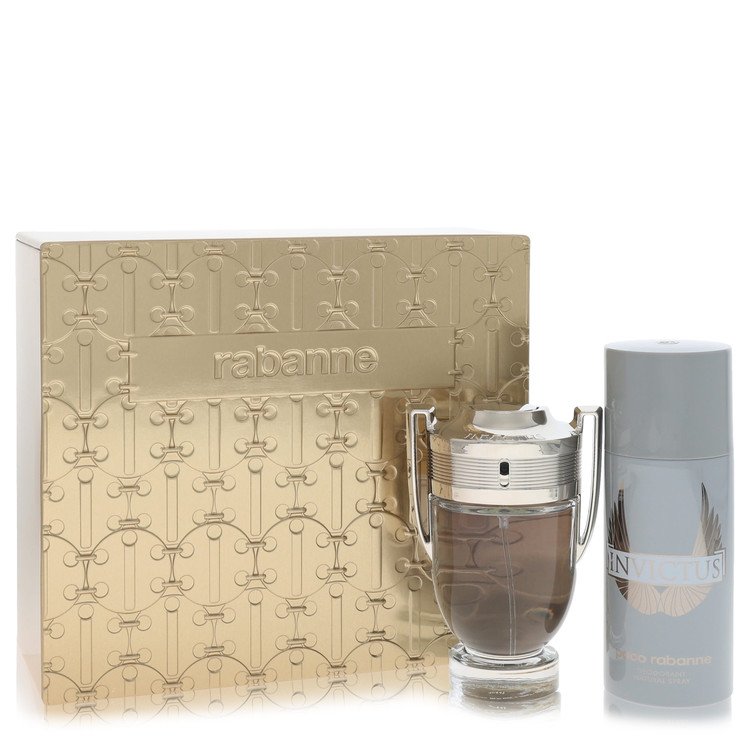 Invictus Gift Set - 3.4 oz Eau De Toilette Spray + 5.1 oz Deodorant Spray By Paco Rabanne