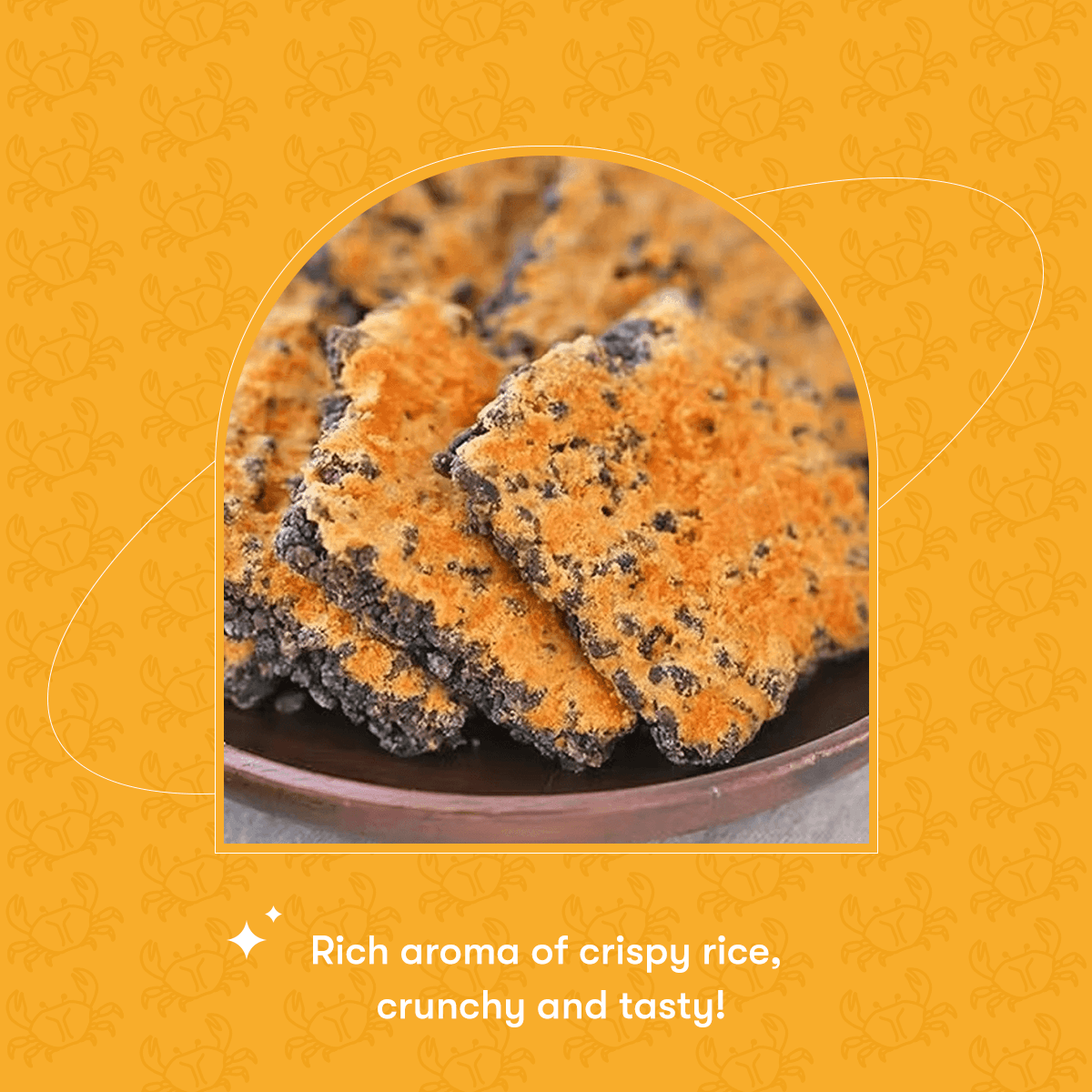 Crispy Brown Rice Crackers - Crab Roe Flavor, 17.63oz