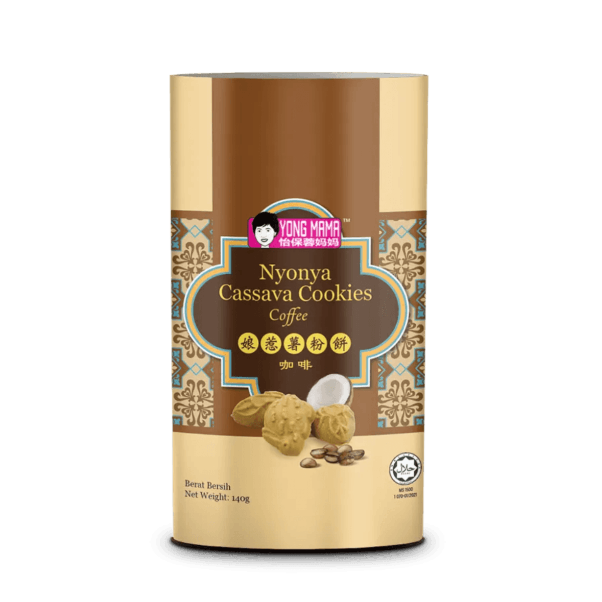 Nyonya Coconut Milk Cassava Cookies Charcoal,4.93 oz