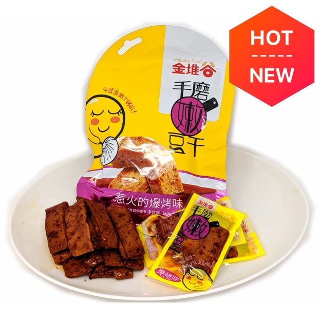 Jinduigu Hand Made Tender Tofu Snack BBQ Flavor 180g