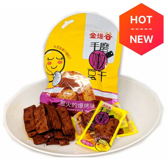 Jinduigu Hand Made Tender Tofu Snack BBQ Flavor 180g