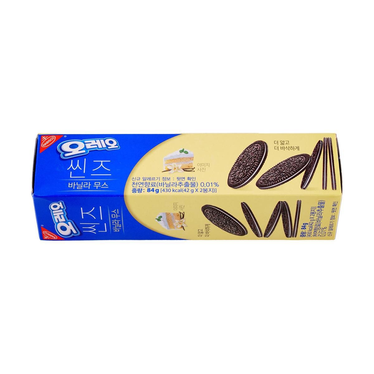 2.96 oz* 6packs Oreo Thins Korea Cookies   - Thins Chocolate Mousse / Tiramisu /Vanilla Mousse Sandwich 3 flavors