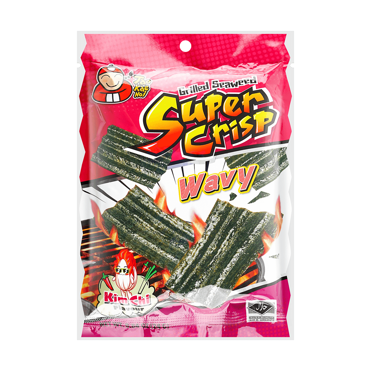 Super Crispy Grilled Seaweed Hot Chili Squid Flavor 24g