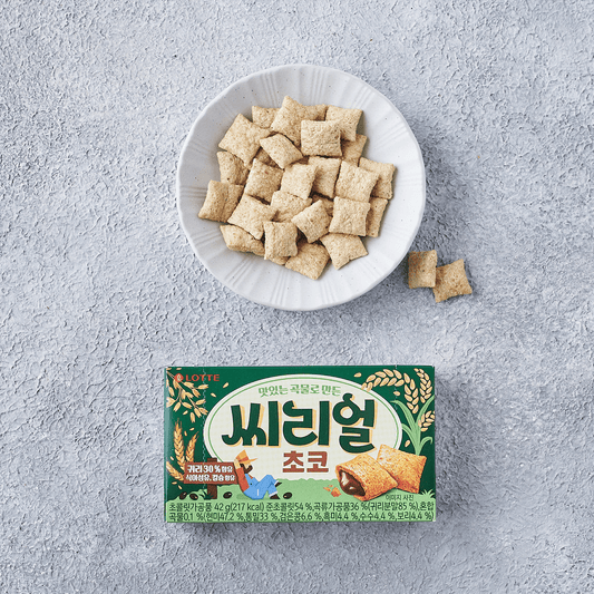 Chocolate Cream-Filled Oatmeal Biscuits - Crispy Korean Dessert, 1.48oz