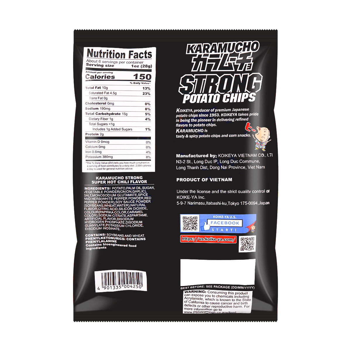 Karamucho Strong Potato Chips 6.2oz