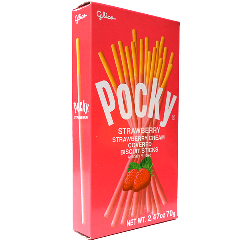 GLICO Pocky Strawberry Coated Biscuit Sticks 70g (Japan)