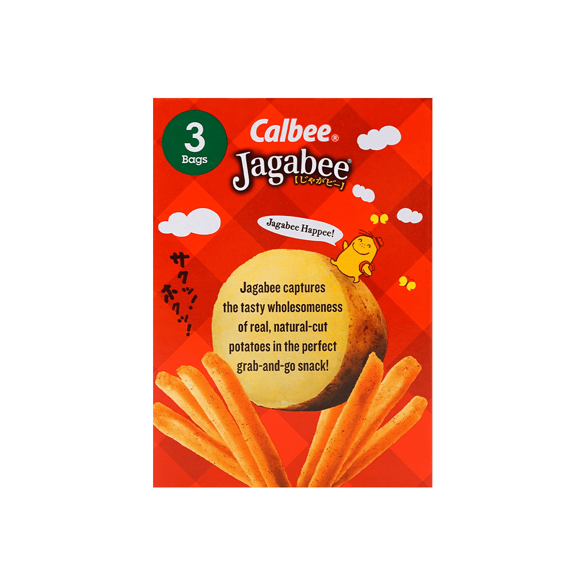 Jagabee Potato Sticks Ketchup Flavor 3 Packs 90g