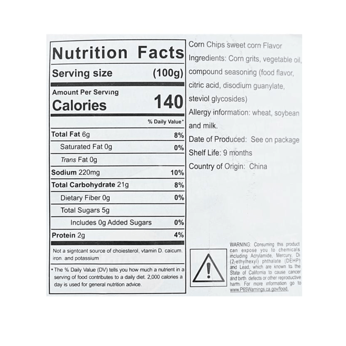 Lay's Air Crunchy Corn Crisp,Fresh Corn Flavour,2.12 oz