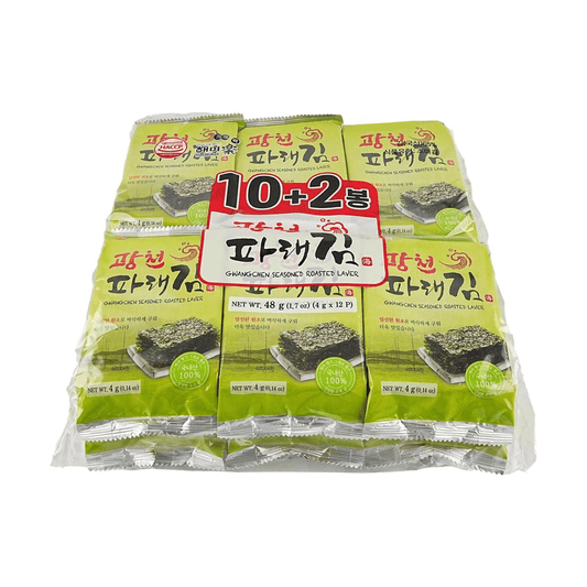 Gwangchen Seasoned Green Laver  0.14 oz*12