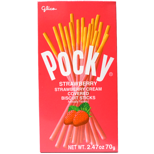 GLICO Pocky Strawberry Coated Biscuit Sticks 70g (Japan)