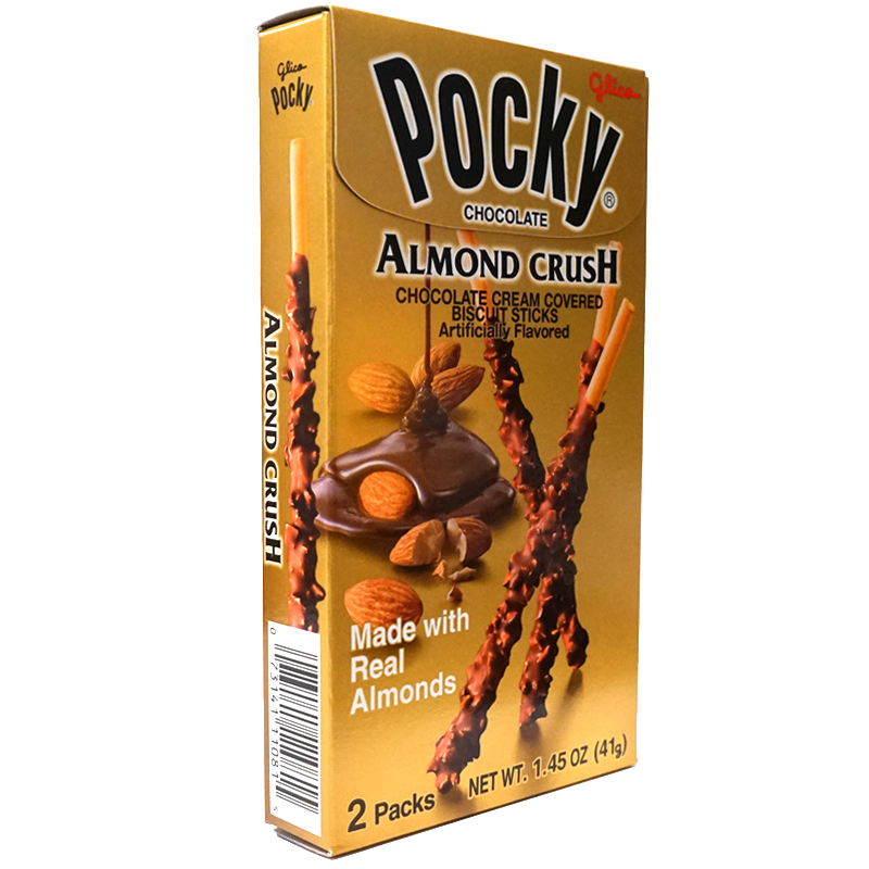 GLICO Pocky Chocolate Almond Crush Flavor 2Packs (Japan)