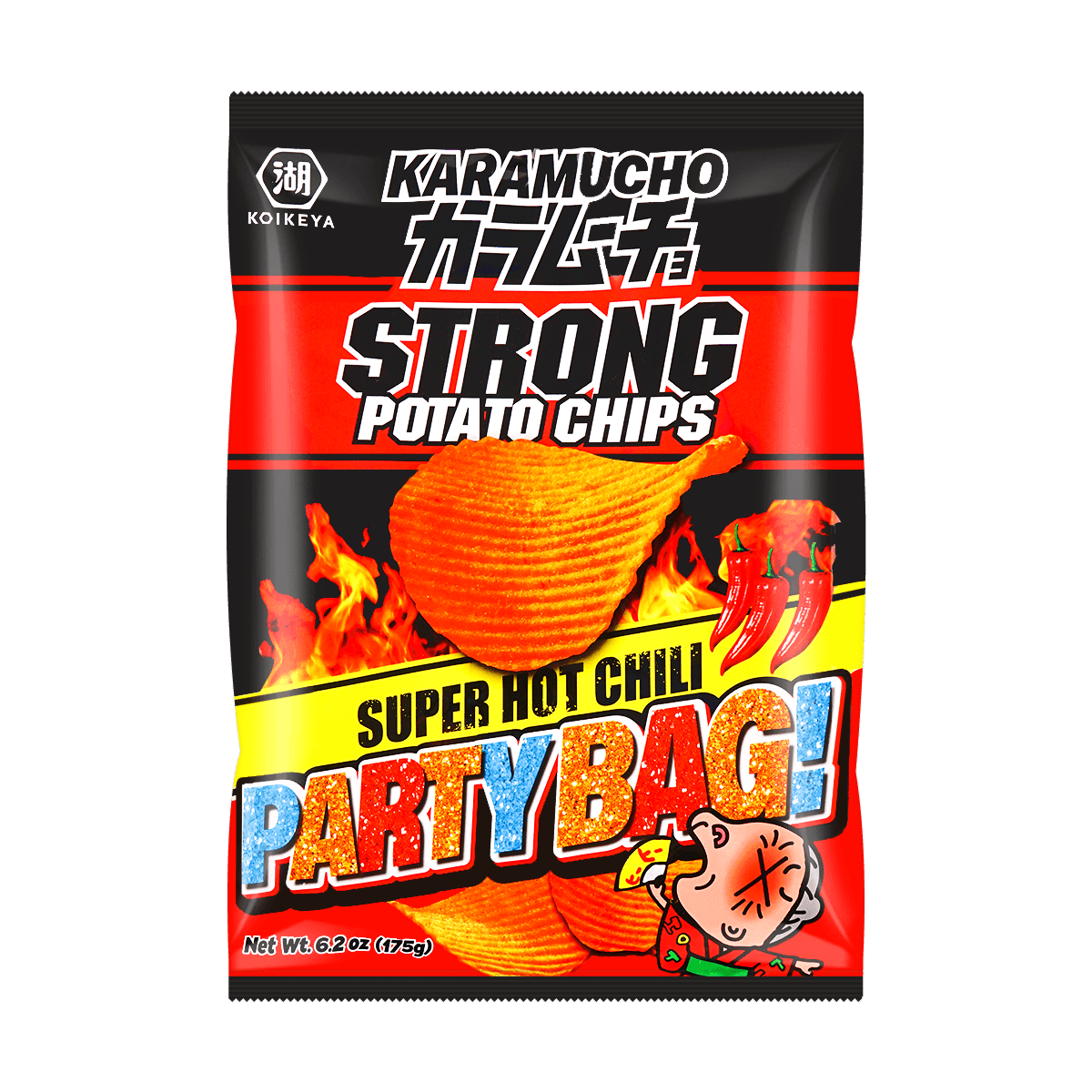 Koikeya Potato Chips Hot Chili Seaweed Flavor,6.2 oz