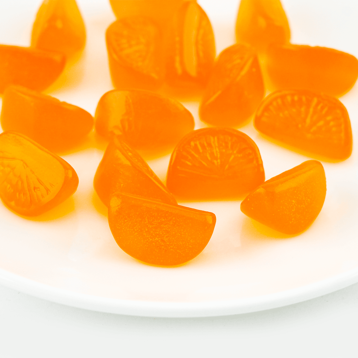 100% Fruit Juice Jelly Gummy Candy, Orange Flavor (5 Packs)