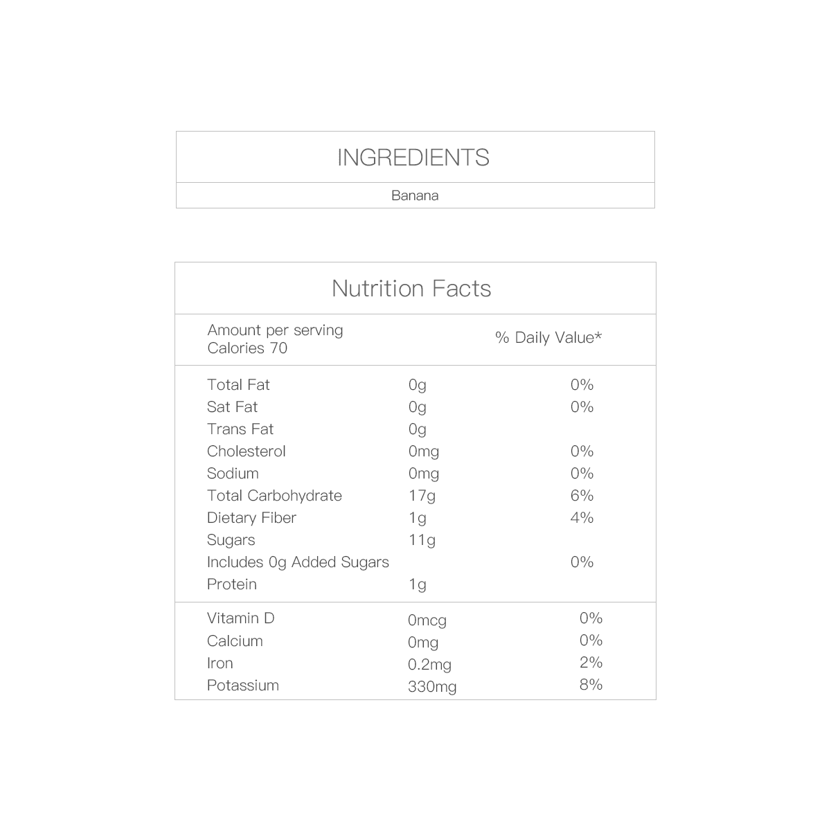 Freeze-Dried Banana Slices - Unsweetened, 0.7oz