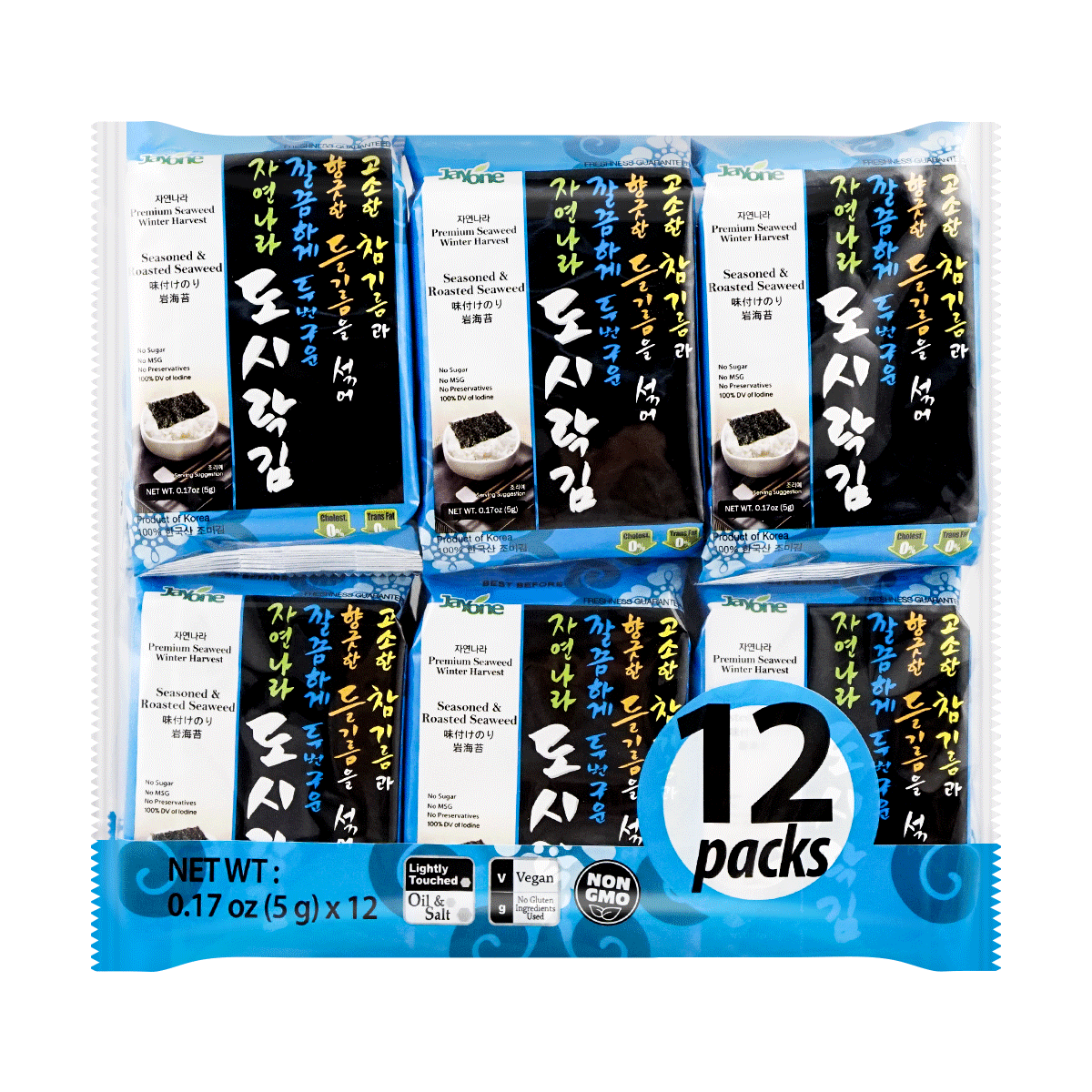 Roasted & Lightly Salted Seaweed 24packs  4.23 oz