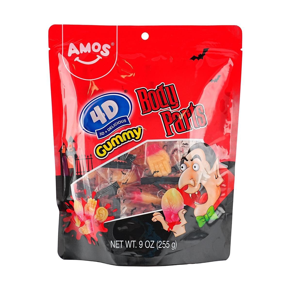 Teeth  Jelly Gummy Candy Vampire Teeth,Sour Gummy Fangs Candy for Trick-or-Treat,9 oz