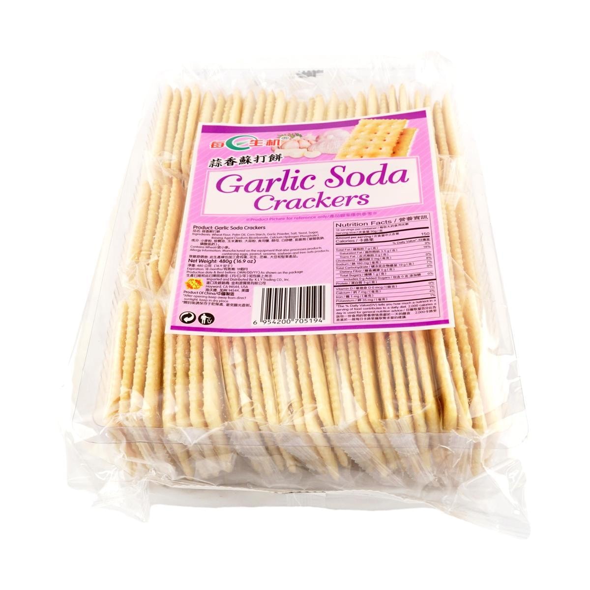 Garlic Soda Crackers,16.9 oz