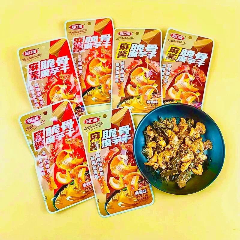 Guankou Fu Sesame Sauce Crispy Bone Konjac Dry Spicy 14g*20 pack A box