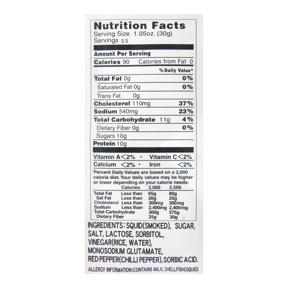 Shredded Squid Smoked 170g