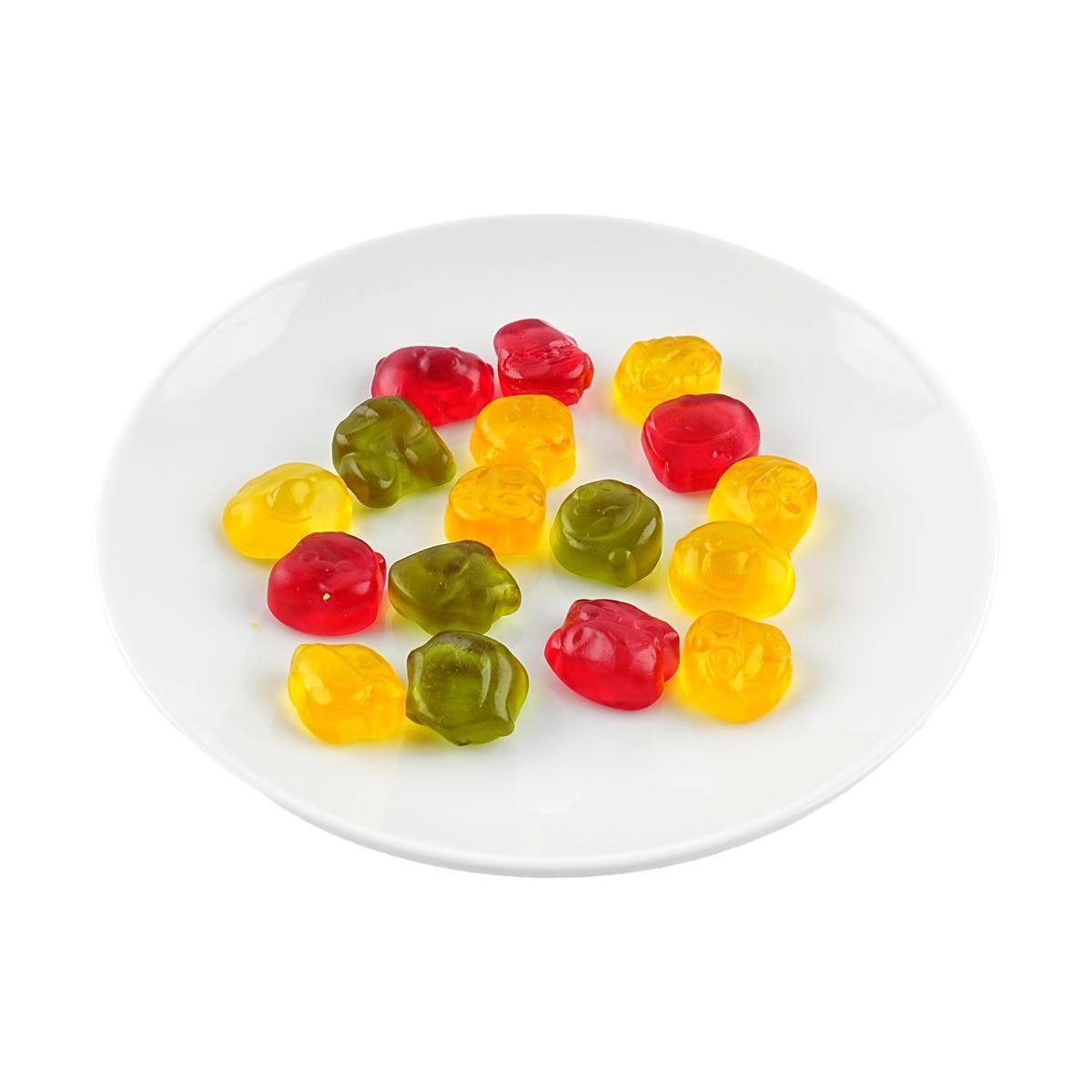 Fruit Flavored Soft Jelly Gummy Candy,Apple Strawberry Orange Flavor,1.86 oz