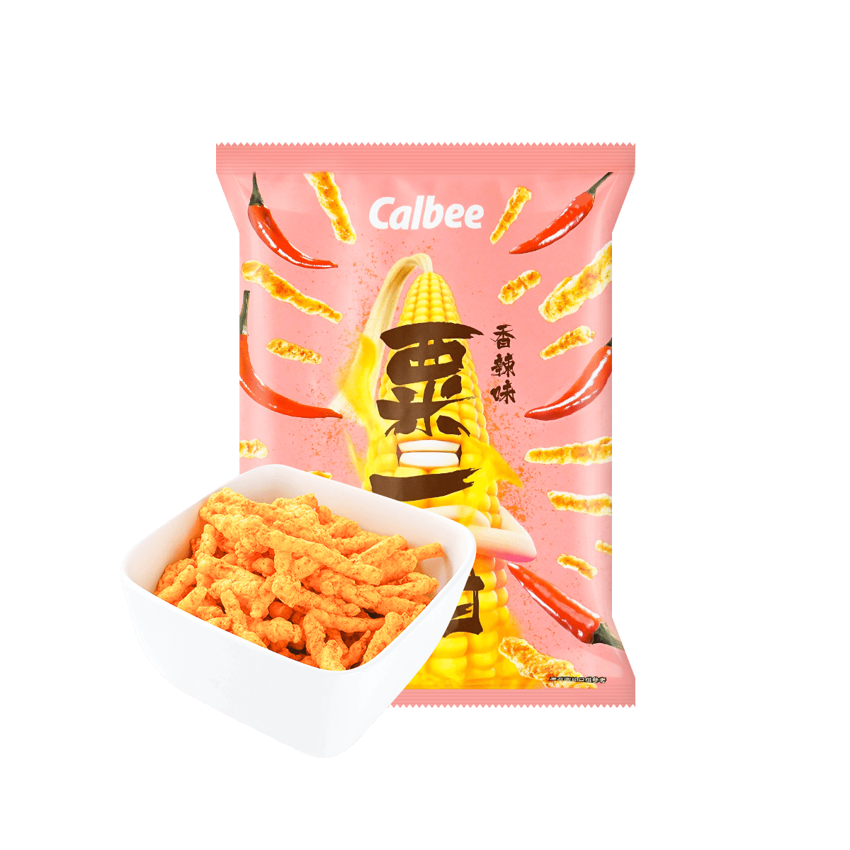 CALBEE Grill A Corn Hot & Spicy Flavor, 2.8oz