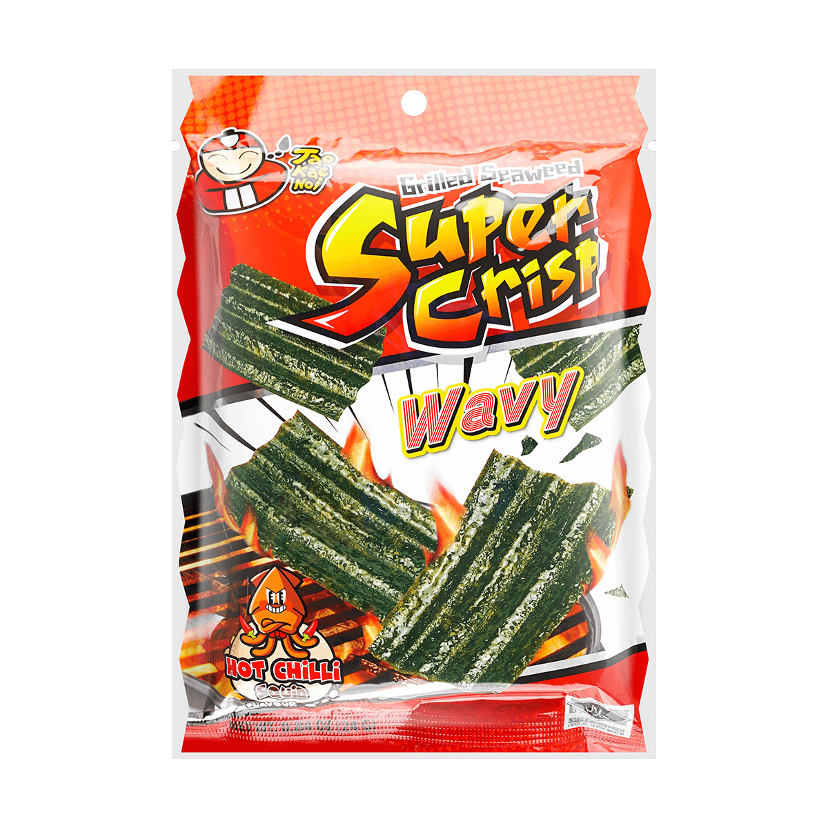 Super Crispy Grilled Seaweed Hot Chili Squid Flavor 24g