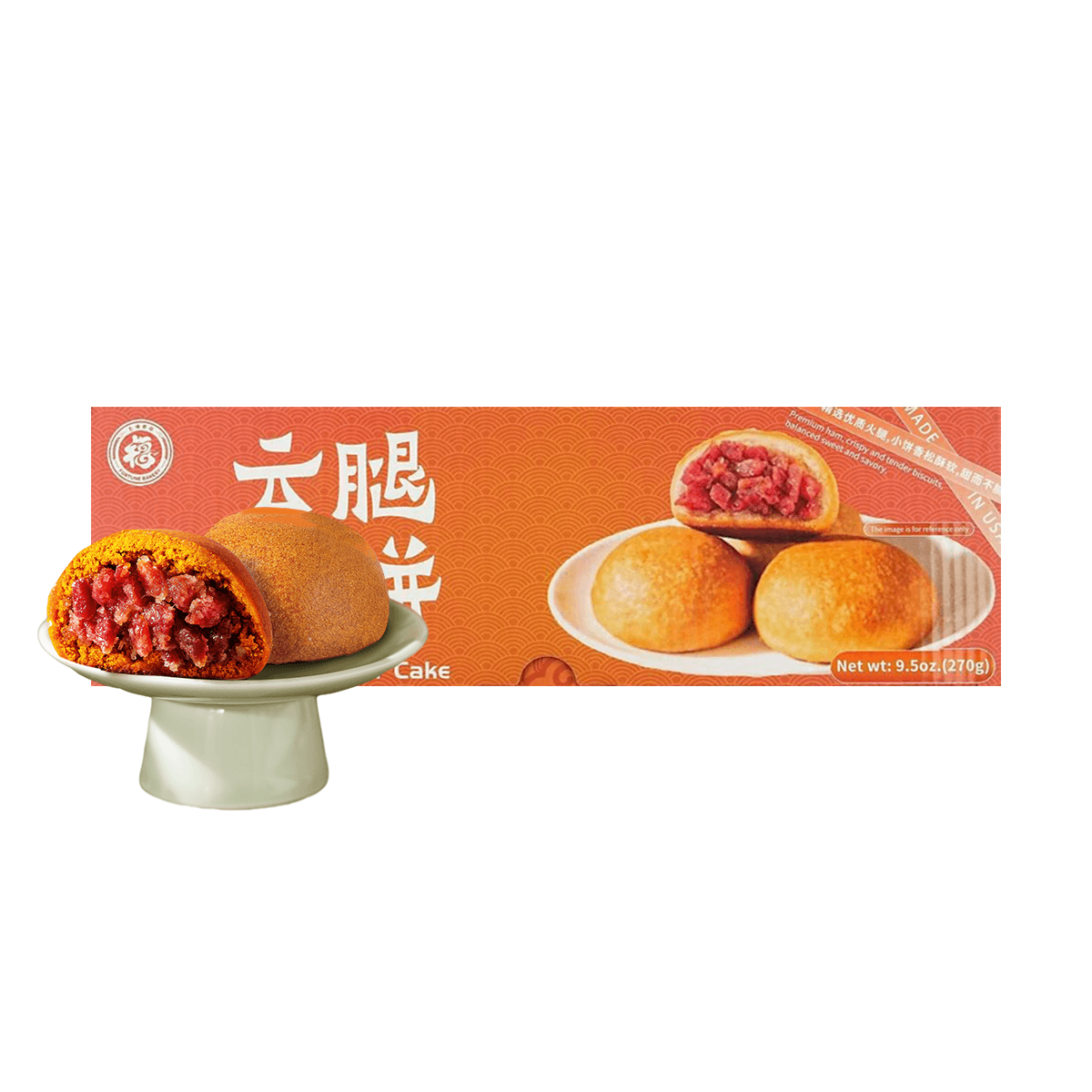 Pork Floss Egg Yolk Cake,Mooncake,Taro Mochi Flavor ,17.64oz
