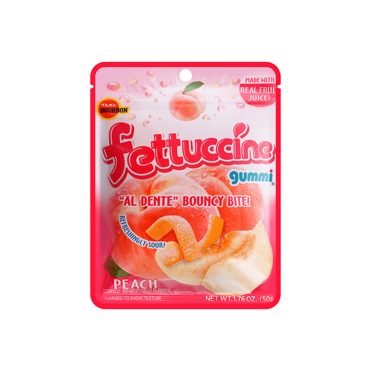 Fettuccine  Jelly Gummy Candy Italian Lemon 1.76 oz