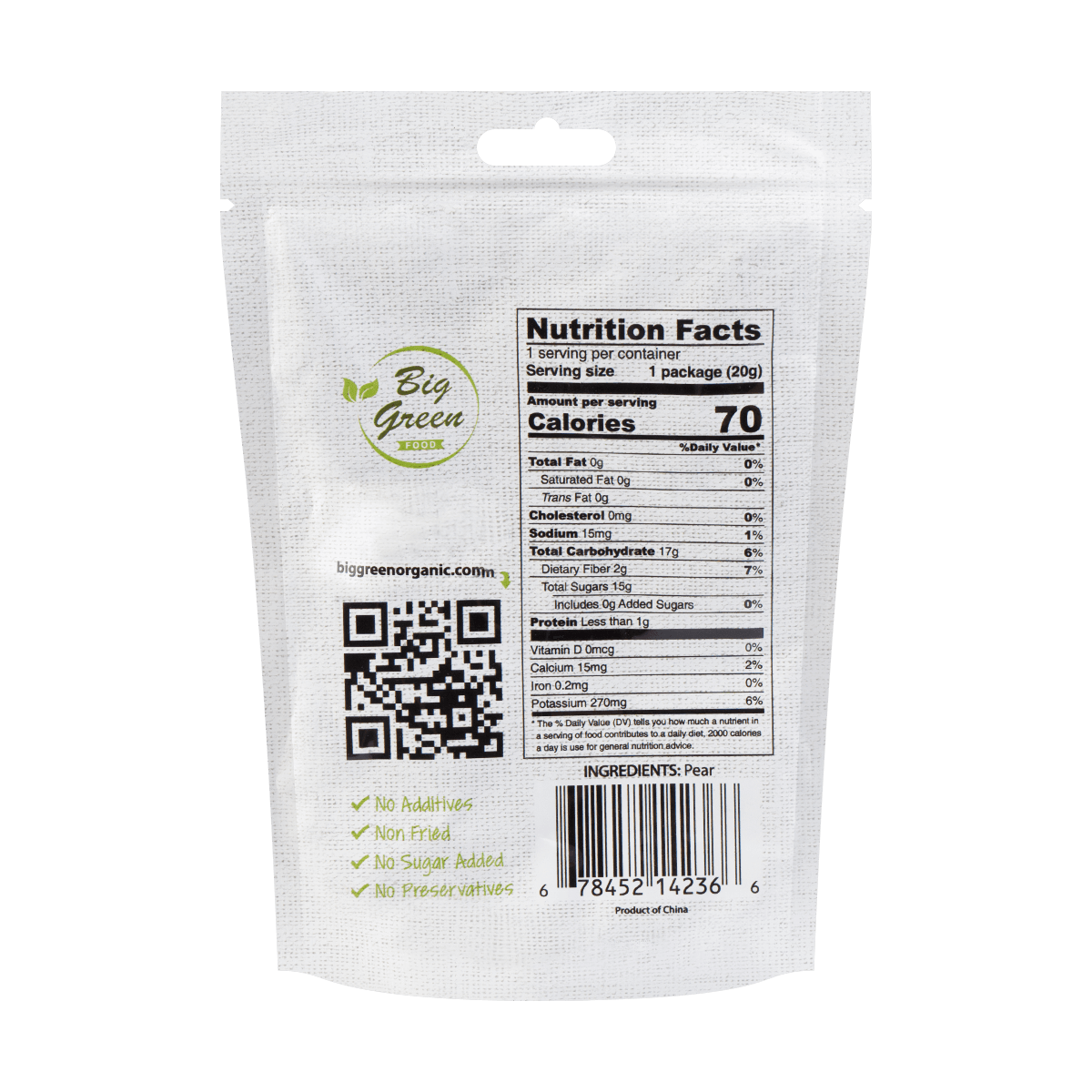 Freeze Dried Pear Slices  0.7 oz