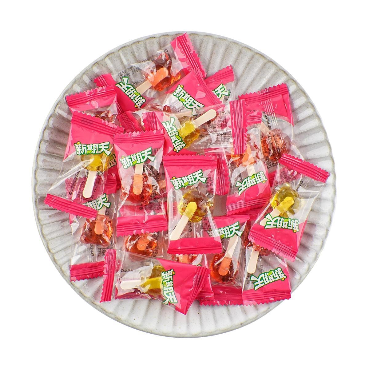 Mini Stick Peach & Kumquat  Jelly Gummy Candy - Bubble Mart, 3 oz Anime