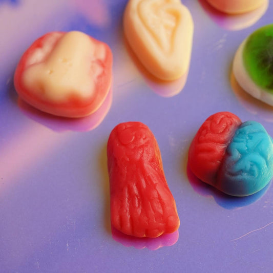 Jelly Gummy Candy Body Parts,Spooky Candy for Trick-or-Treat,9 oz