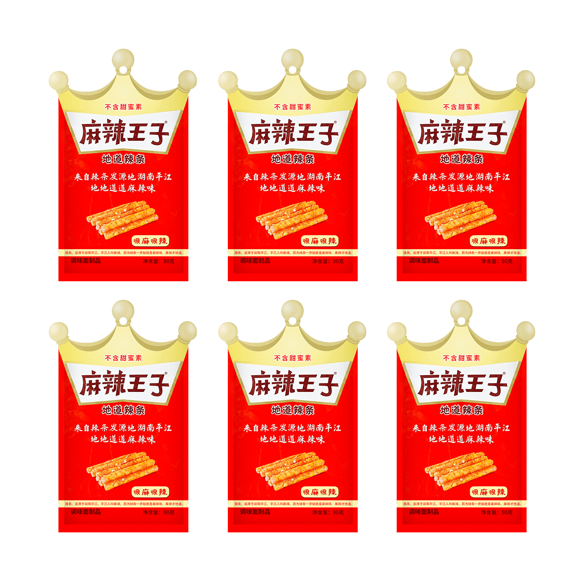 Spicy Sichuan Wheat Sticks, 2.57oz*6 - 6 Packs