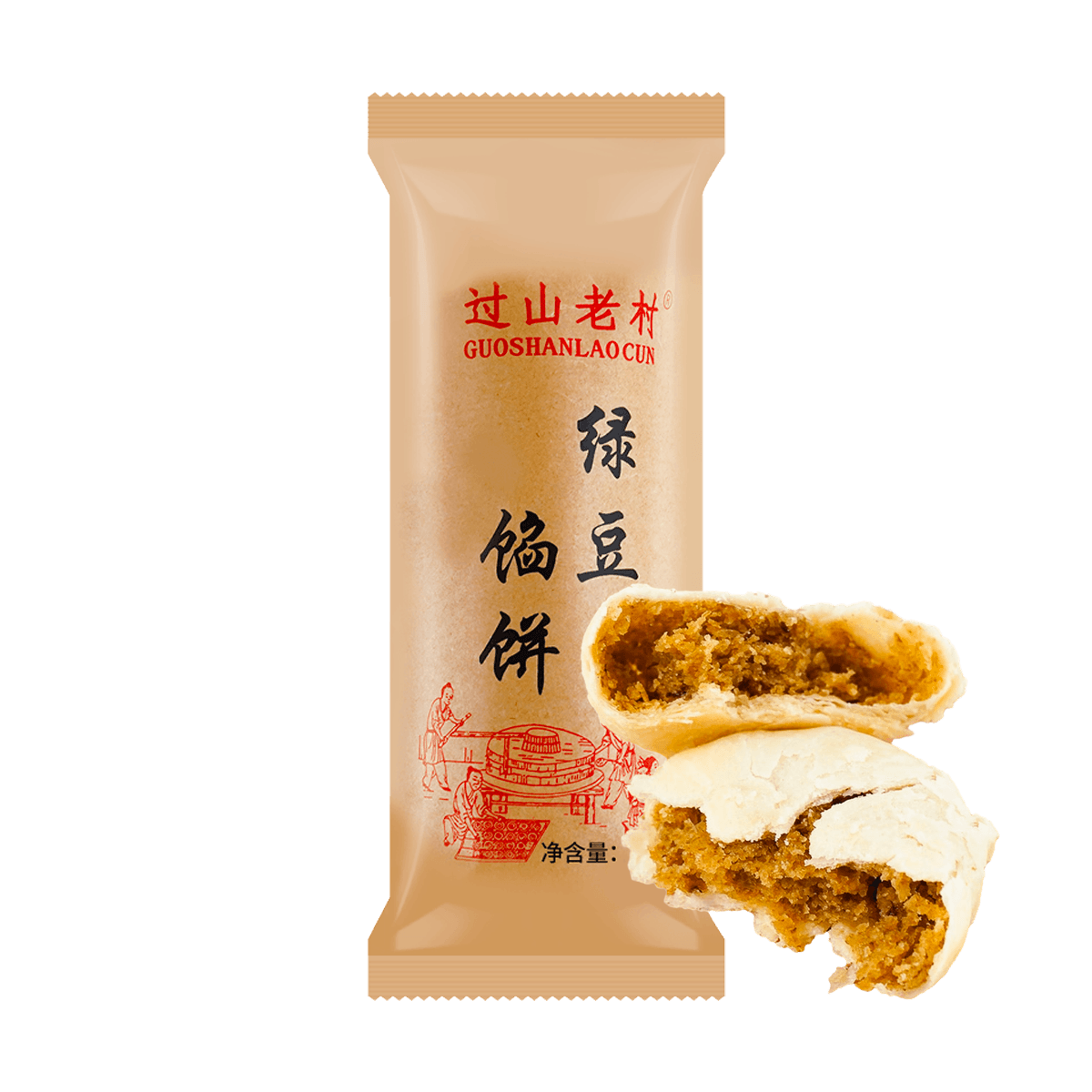 Mung Bean Cake - Chinese Pastry, 4.51oz
