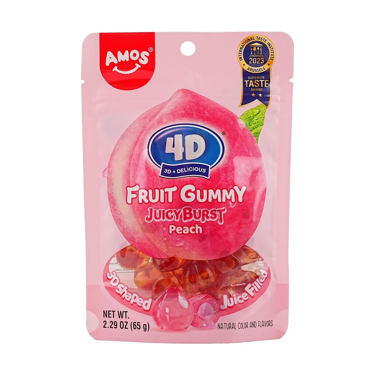 4D Fruit  Jelly Gummy Candy Juicy Burst Grape 2.29 oz