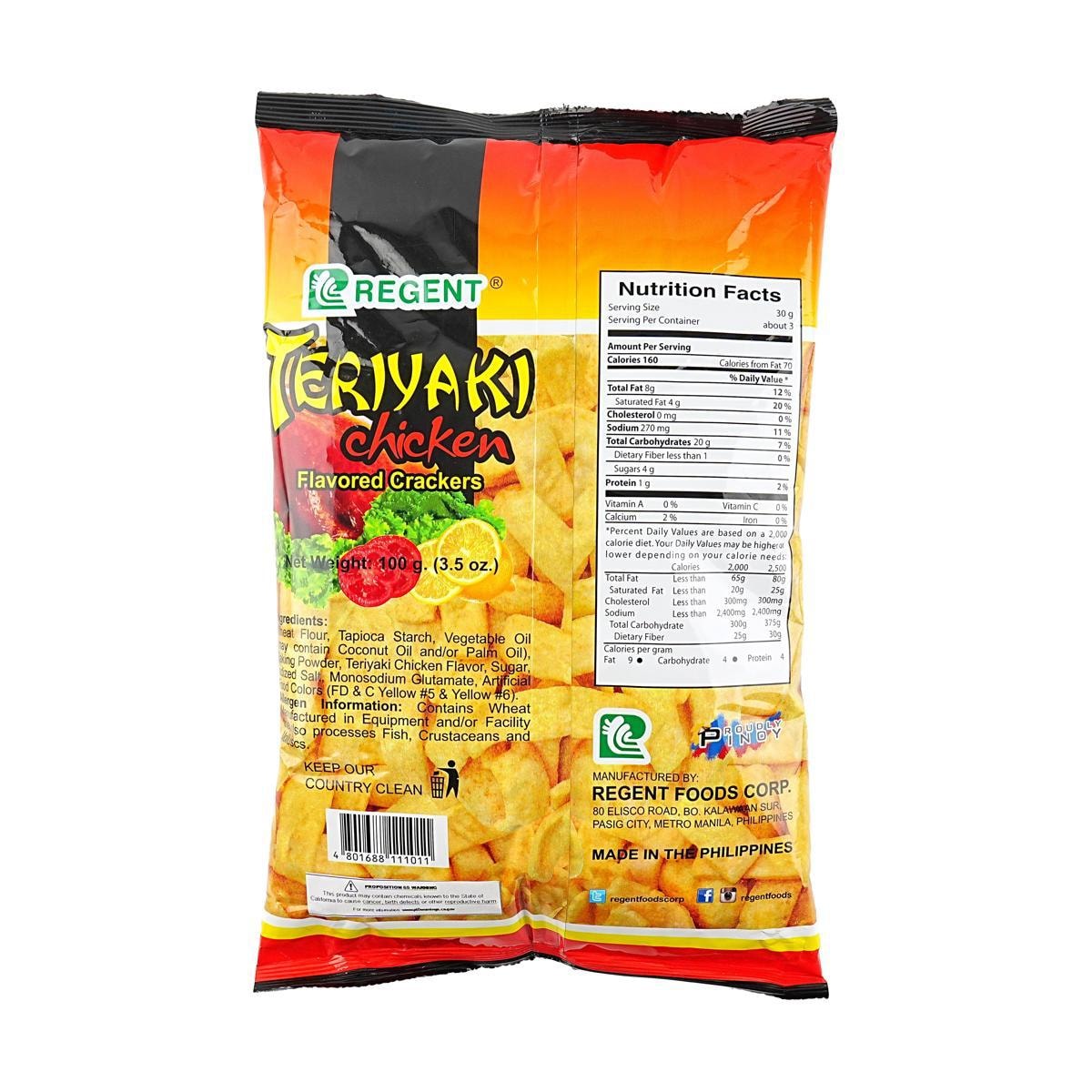 Teriyaki Chicken Flavor Crackers 3.53 oz