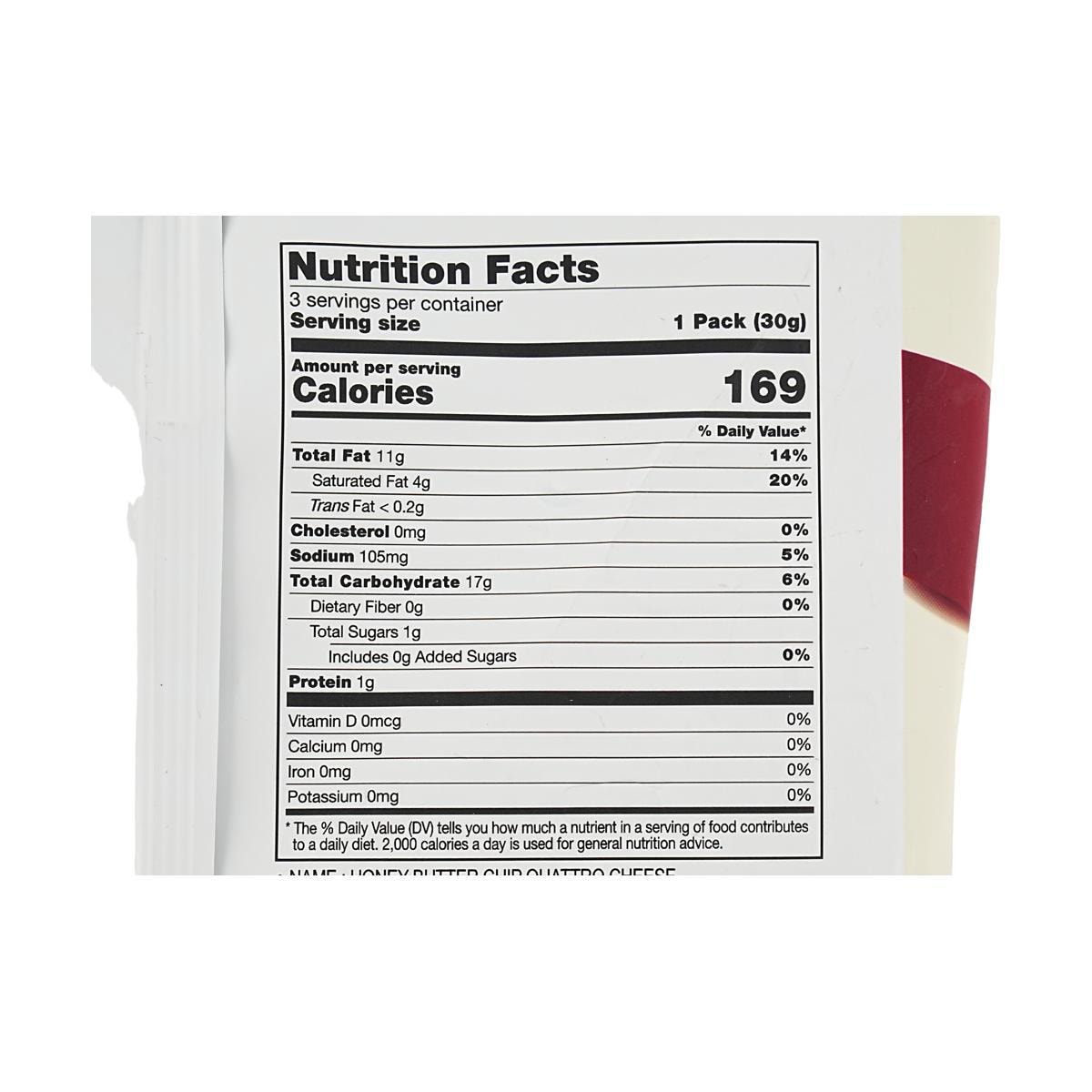 Honey Butter Chip Quatro Cheese Large,3.36 oz