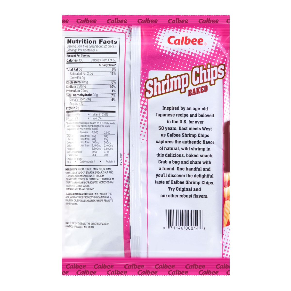 CALBEE Shrimp Chips Original, 4oz