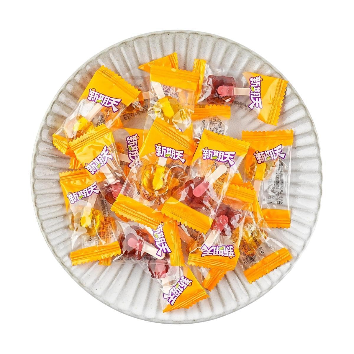 Mini Stick Grape Mango Flavor +Peach Kumquat Flavor Jelly Gummy Candy Bubble Mart 3 oz*6 - 6 Packs Anime