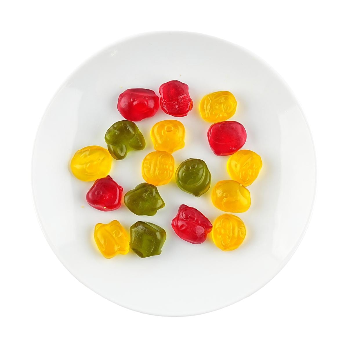 Fruit Flavored Soft Jelly Gummy Candy,Apple Strawberry Orange Flavor,1.86 oz