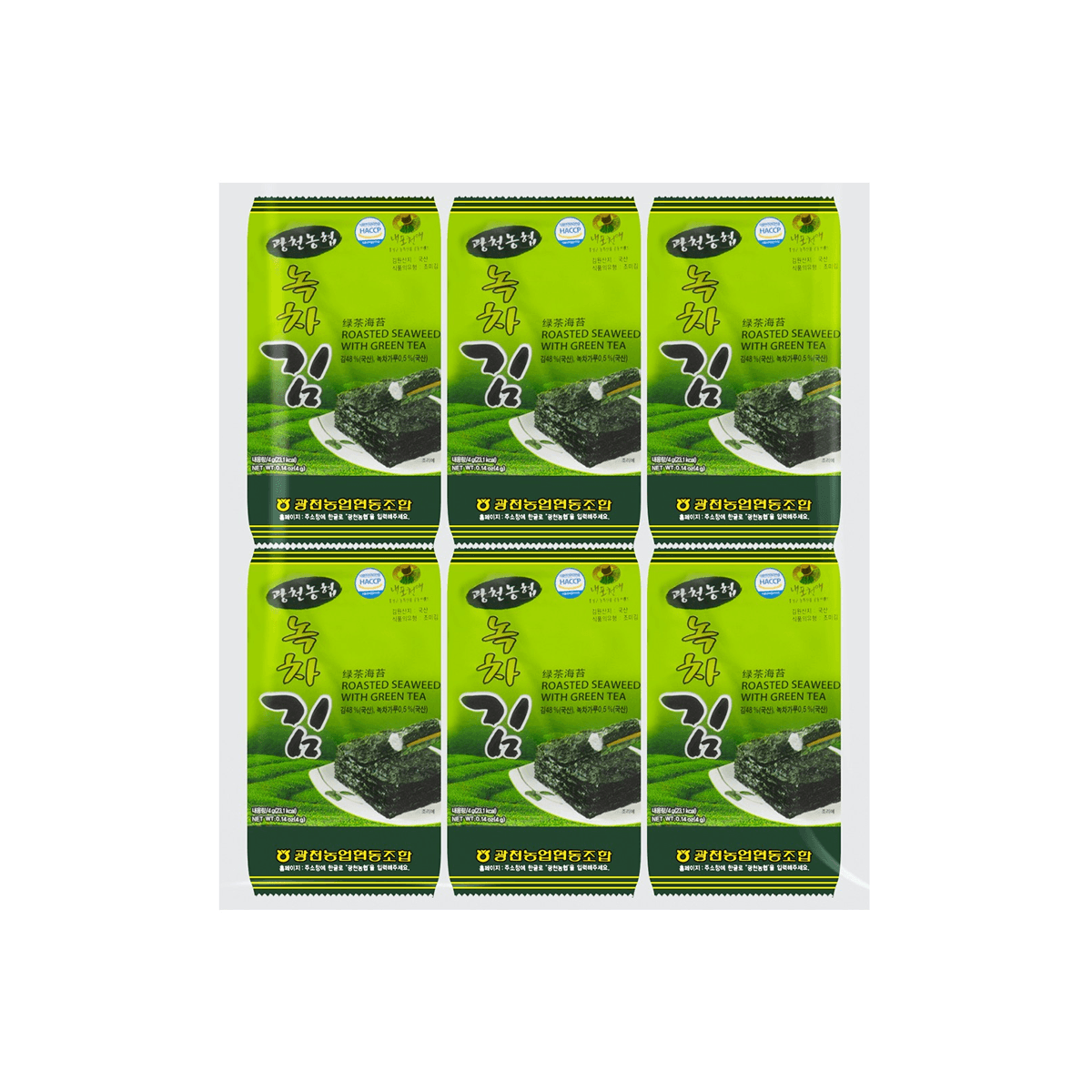 Roasted Seaweed with Green Tea - 12 Bags, 1.69oz