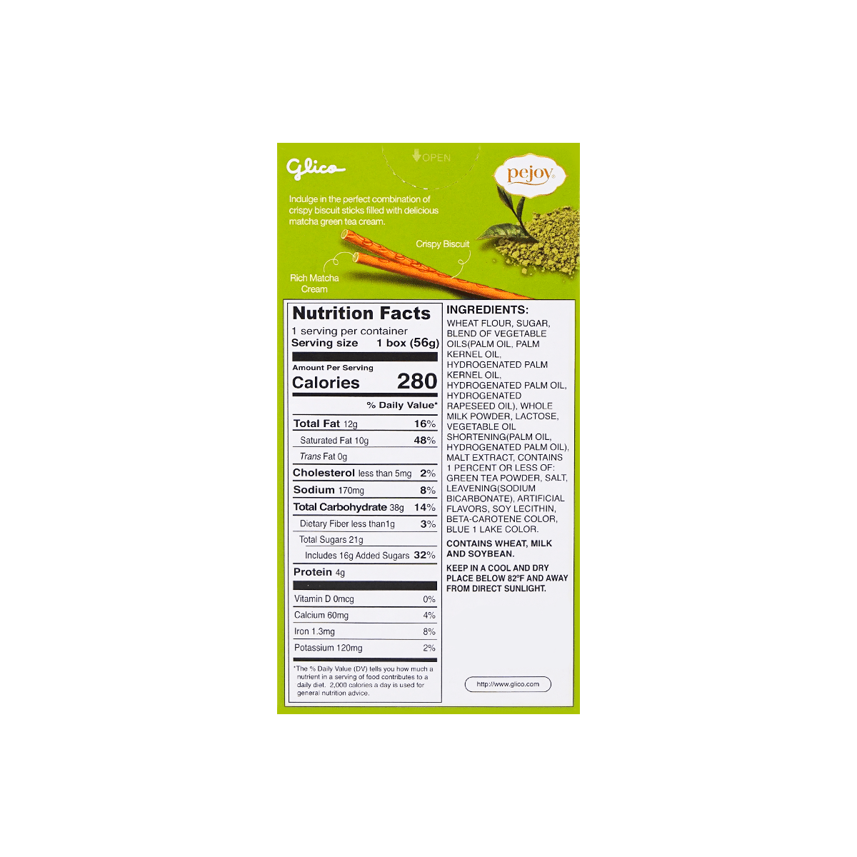 Pejoy Matcha Cream Filled Cookie Sticks  - Pocky's Friend, 1.97oz