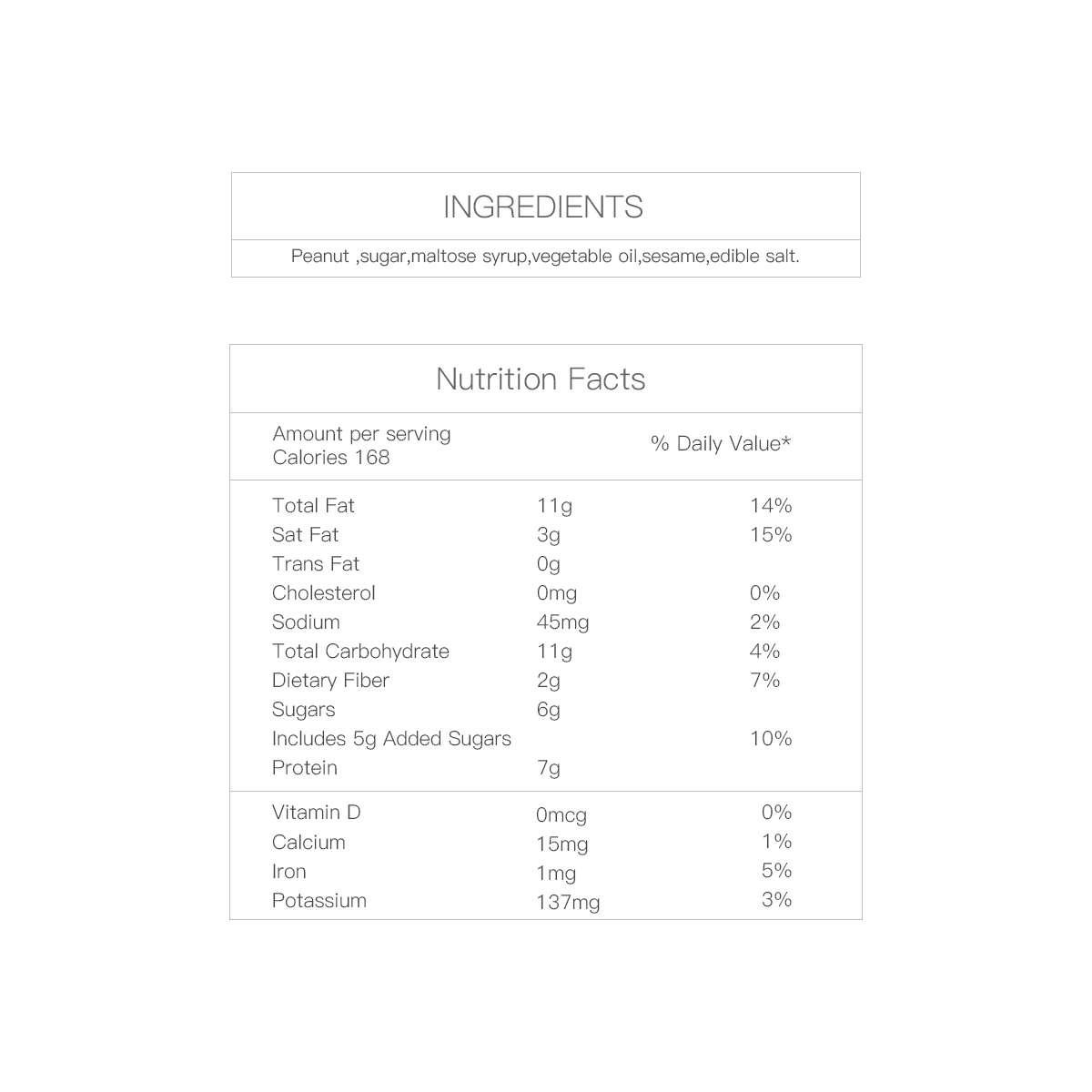 Peanut Crisp Original Flavor 168g