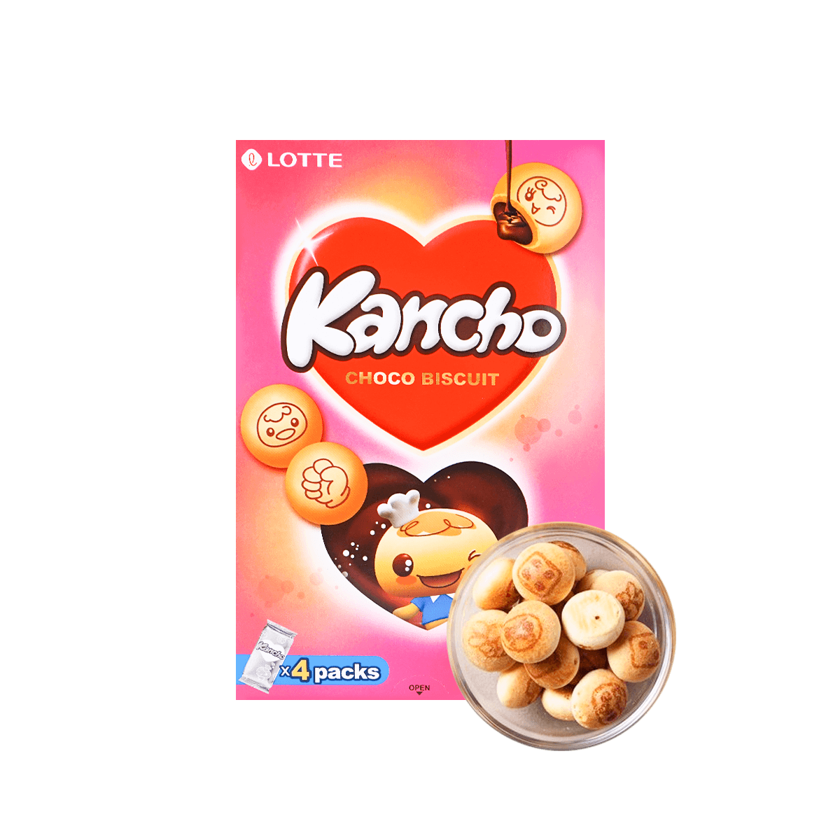 Kancho Chocolate-Filled Cookies - 4 Packs, 5.93oz