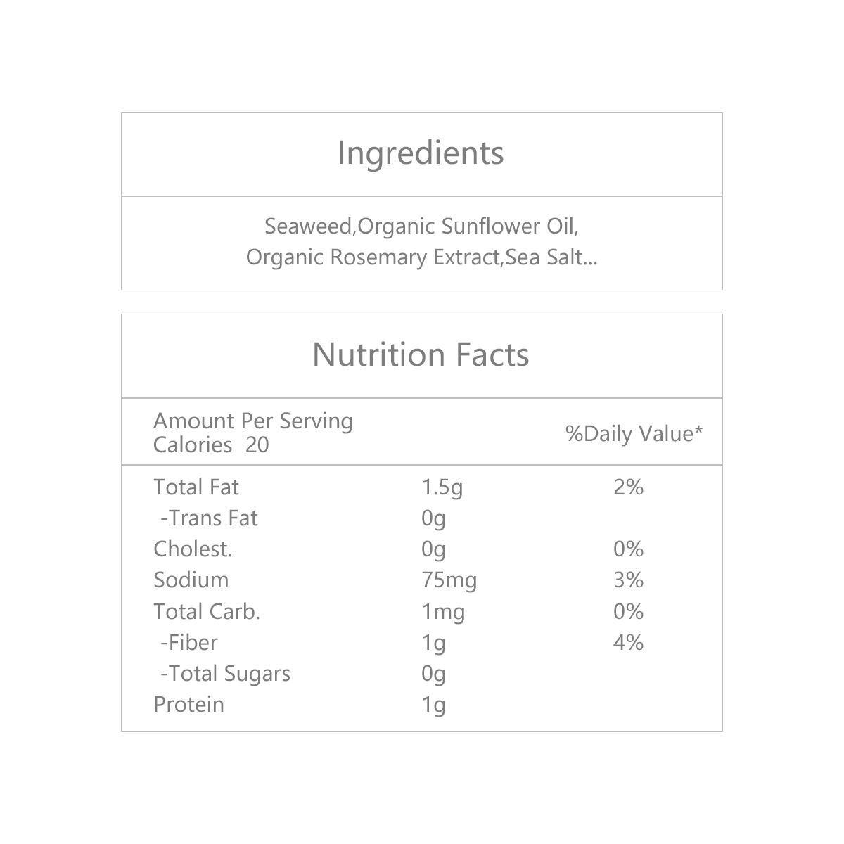 Organic Roasted & Seaweed 4gx10 pack