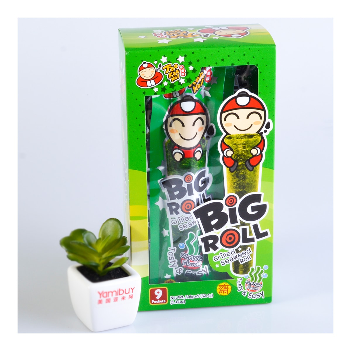 Big Roll Grilled Seaweed Roll - Original Flavor, 9 Pieces