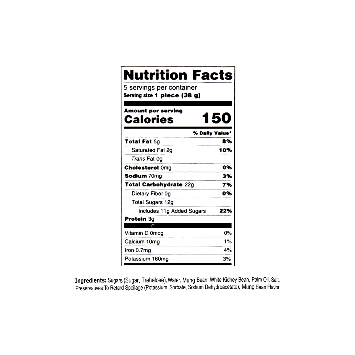 Mung Bean Cake Original Flavor 190g